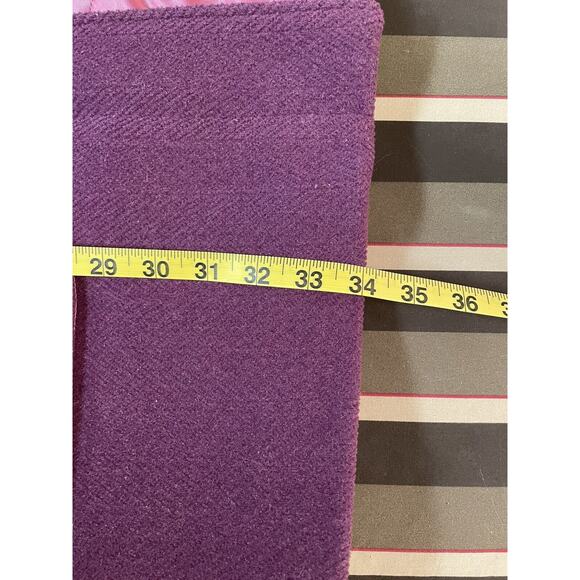 L.L. Bean Womens Wool Blend Toggle Hooded Coat Purple Size Medium - Picture 9 of 9